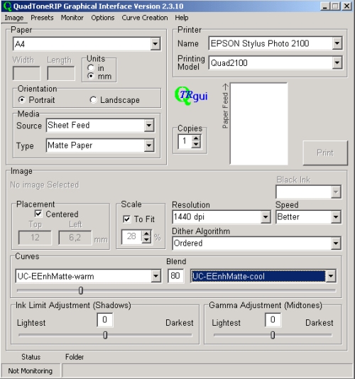 QTR Benutzeroberfläche